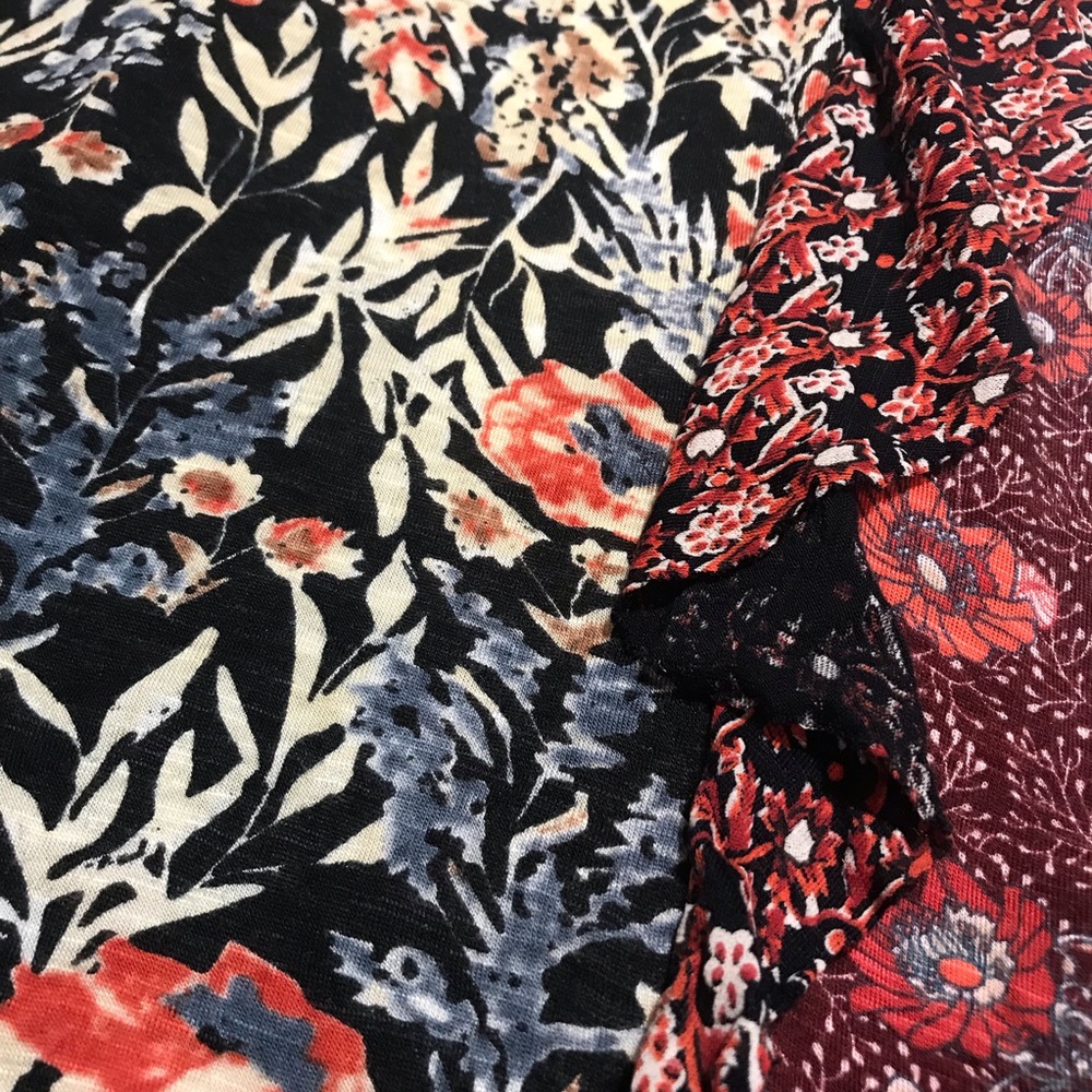 Lucky Brand Floral Ruffle Button Back Tank - Picture 3 of 7
